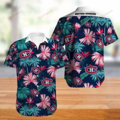 Montr???al Canadiens Short Sleeve Curved Hawaiian Shirt