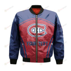 Montreal Canadiens Bomber Jacket 3D Printed Custom Text And Number Curve Style Sport