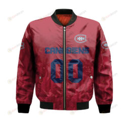 Montreal Canadiens Bomber Jacket 3D Printed Team Logo Custom Text And Number