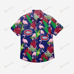 Montreal Canadiens Floral Button Up Hawaiian Shirt
