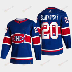 Montreal Canadiens Juraj Slafkovsky 20 2022 NHL Draft Navy Jersey Reverse Retro