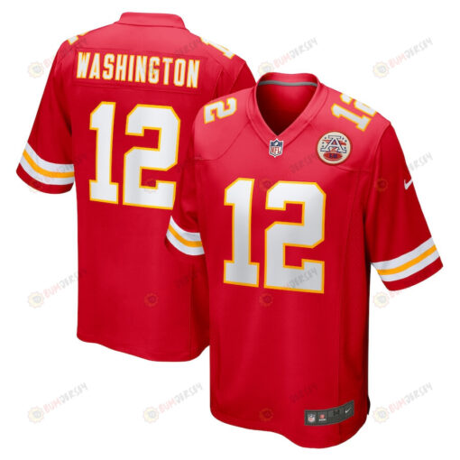 Montrell Washington 12 Kansas City Chiefs Game Men Jersey - Red