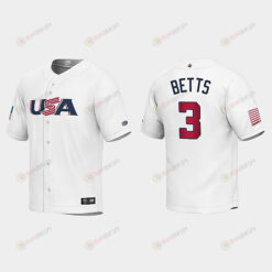 Mookie Betts 3 USA Baseball 2023 World Baseball Classic Youth Jersey