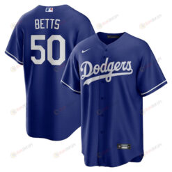 Mookie Betts 50 Los Angeles Dodgers Alternate Player Name Men Jersey - Royal Jersey