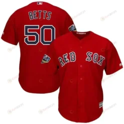 Mookie Betts Boston Red Sox 2018 World Series Cool Base Player Jersey - Scarlet