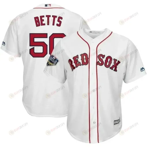 Mookie Betts Boston Red Sox 2018 World Series Cool Base Player Jersey - White