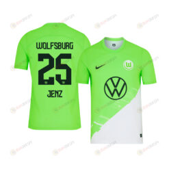 Moritz Jenz 25 VfL Wolfsburg 2023-24 Home YOUTH Jersey - Green