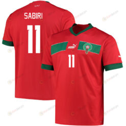 Morocco National Team 2022-23 Abdelhamid Sabiri 11 Home Men Jersey - Red