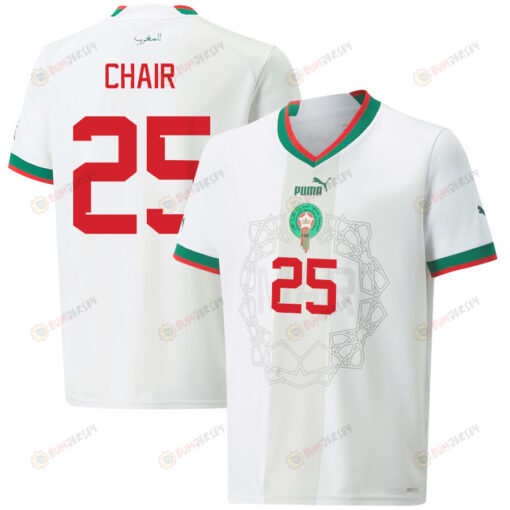 Morocco National Team 2022-23 Ilias Chair 25 Away Men Jersey - White