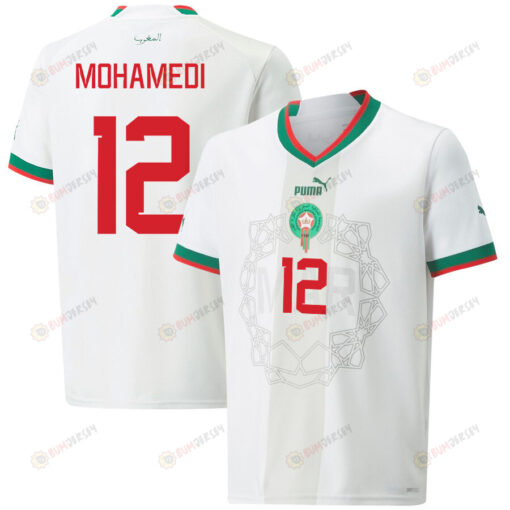 Morocco National Team 2022-23 Munir Mohamedi 12 Away Men Jersey - White