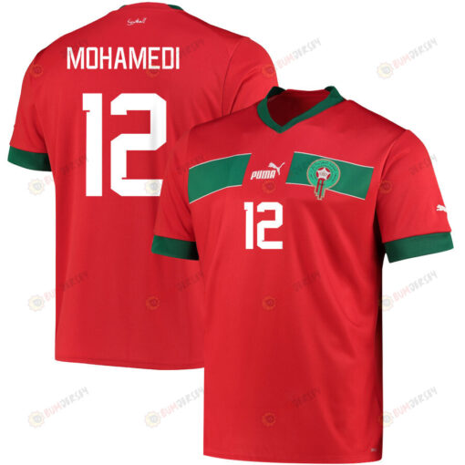 Morocco National Team 2022-23 Munir Mohamedi 12 Home Men Jersey - Red