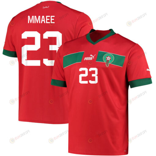 Morocco National Team 2022-23 Ryan Mmaee 23 Qatar World Cup - Red Home Men Jersey