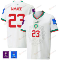 Morocco National Team FIFA World Cup Qatar 2022 Patch Away Men Jersey - Ryan Mmaee 23