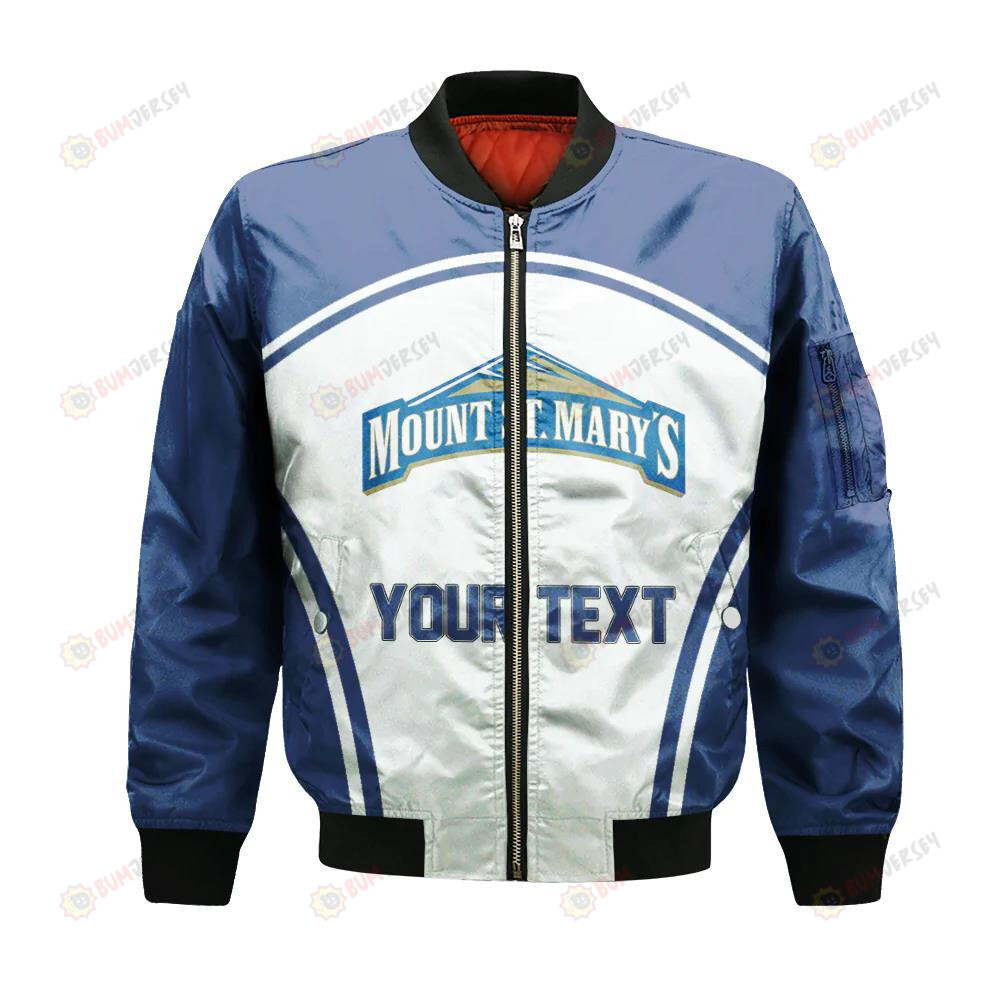 Mount St. Mary?? Mountaineers Bomber Jacket 3D Printed Custom Text And Number Curve Style Sport