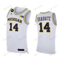 Moussa Diabate 14 Michigan Wolverines 2022-23 Uniform Jersey College Basketball White