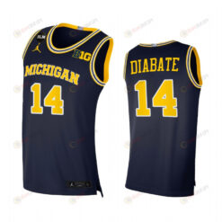 Moussa Diabate 14 Michigan Wolverines Limited Uniform Jersey 2022-23 College Basketball Navy