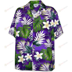Mr Monstera Purple Short Sleeve Hawaiian Shirt Summer Vibes