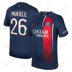 Mukiele 26 Paris Saint-Germain 2023/24 Home Men Jersey - Navy