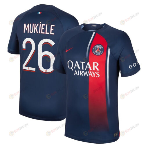 Mukiele 26 Paris Saint-Germain 2023/24 Home Men Jersey - Navy