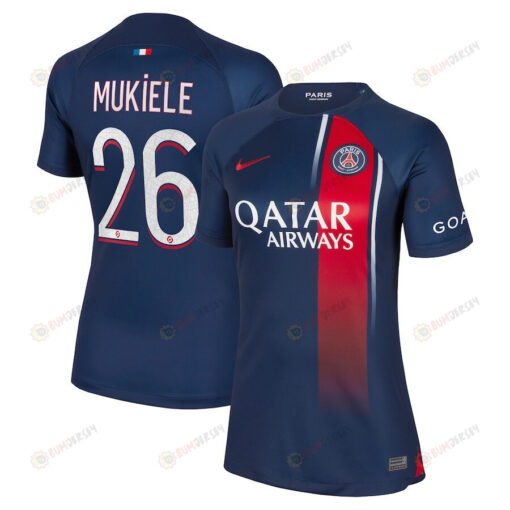 Mukiele 26 Paris Saint-Germain Women 2023/24 Home Jersey - Navy