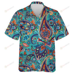Multicolor Traditional Paisley Pattern With Flowers And Leaves Hawaiian Shirt
