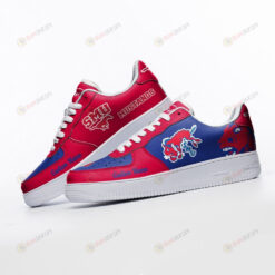 Mustangs Mascot Logo Pattern Custom Name Air Force 1 Printed