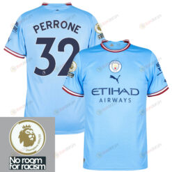 M?ximo Perrone 32 Manchester City 2022-2023 Home Men Jersey - Sky Blue
