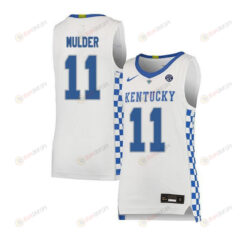 Mychal Mulder 11 Kentucky Wildcats Basketball Elite Men Jersey - White