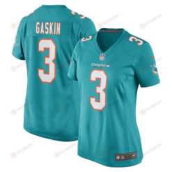 Myles Gaskin Miami Dolphins Women's Game Player Jersey - Aqua