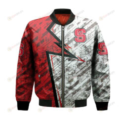 NC State Wolfpack Bomber Jacket 3D Printed Abstract Pattern Sport