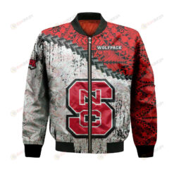 NC State Wolfpack Bomber Jacket 3D Printed Grunge Polynesian Tattoo