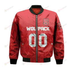 NC State Wolfpack Bomber Jacket 3D Printed Team Logo Custom Text And Number