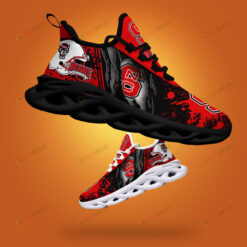 NC State Wolfpack Logo Torn And Splatter Pattern 3D Max Soul Sneaker Shoes