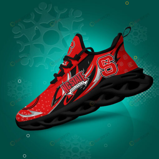 NC State Wolfpack Logo Triangle Pattern 3D Max Soul Sneaker Shoes