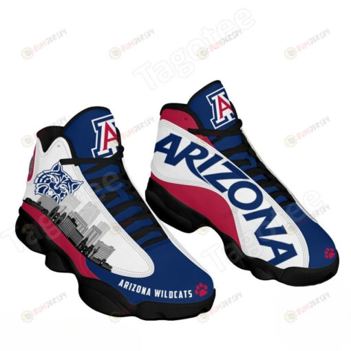 NCAA Arizona Wildcats Logo Black Navy Air Jordan 13 Shoes Printing Sneakers