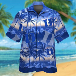 NCAA Duke Blue Devils Logo Beach Coconut Tree Pattern Hawaiian Shirt SH1