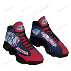 NCAA Gonzaga Bulldogs Black Sole Custom Name And Number Air Jordan 13 Shoes Sneakers