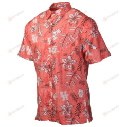 NCAA Houston Cougars Logo Vintage Floral Leaf 3D Hawaiian Shirt SH1
