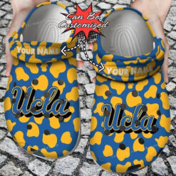 NCAA UCLA Bruins University Cow Animal Custom Name Crocband Clog Comfortable Water Shoes - AOP Clog