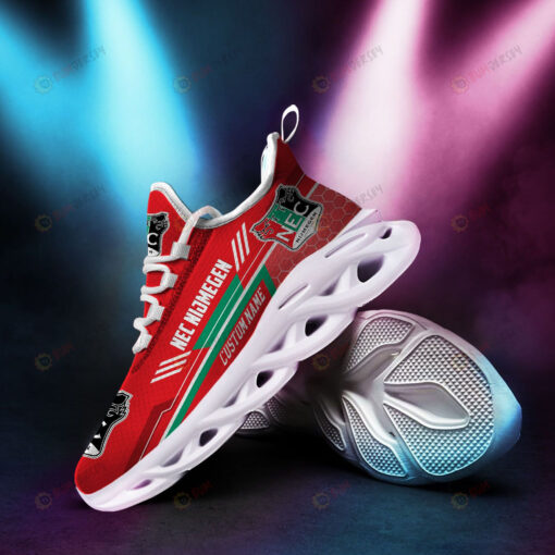 NEC Nijmegen Logo Pattern Custom Name 3D Max Soul Sneaker Shoes In Red