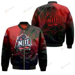 NJIT Highlanders Bomber Jacket 3D Printed Coconut Tree Tropical Grunge