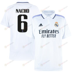 Nacho 6 Real Madrid 2022/23 Home Men Jersey - White