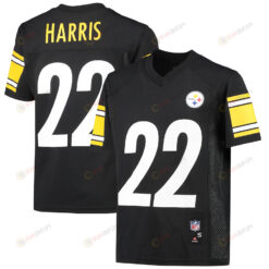 Najee Harris 22 Pittsburgh Steelers Youth Jersey - Black