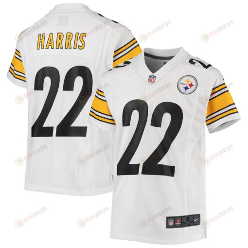 Najee Harris 22 Pittsburgh Steelers Youth Jersey - White