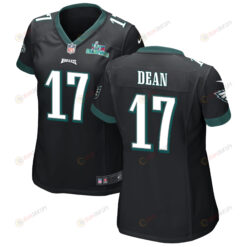 Nakobe Dean 17 Philadelphia Eagles Super Bowl LVII Champions WoMen's Jersey - Black