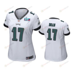 Nakobe Dean 17 Philadelphia Eagles Super Bowl LVII White Game Jersey - Women