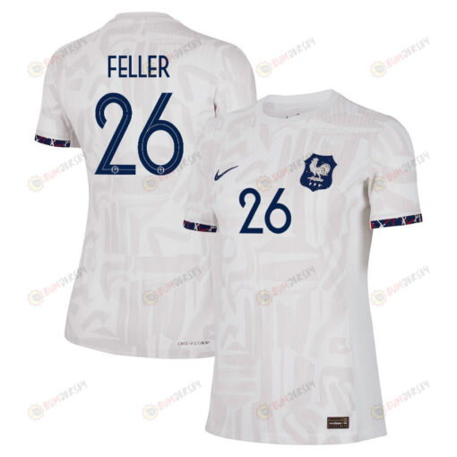 Naomie Feller 26 France Women's National Team 2023-24 World Cup Away Women Jersey