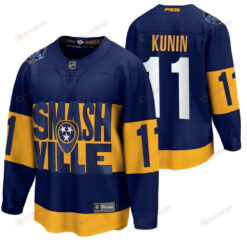 Nashville Predators 11 Luke Kunin 2022 Stadium Series Navy Jersey Jersey