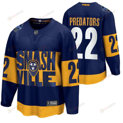 Nashville Predators 22 2022 Stadium Series Navy Jersey Jersey