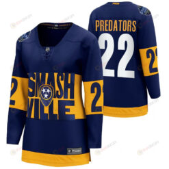 Nashville Predators 22 2022 Stadium Series Women Navy Jersey Jersey